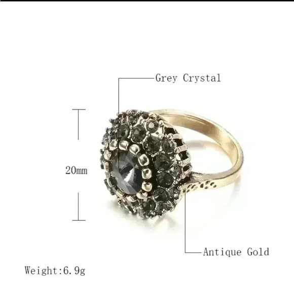 Vintage Boho Crystal Ring - Picture 9 of 13